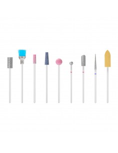 SET OF NAIL DRILL BITS MIX 9 PCS.