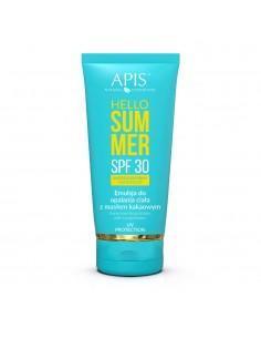 APIS Hello Summer Spf 30, Body tanning lotion with cocoa butter 200 ml