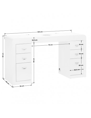 COSMETIC DESK 314 WHITE