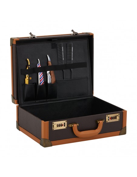 BARBER BROWN HAIRDRESSING SUITCASE