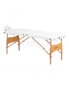 WOODEN FOLDING TABLE FOR MASSAGE COMFORT ACTIVFIZJO LUX 3 SECTIONS 190X70 WHITE
