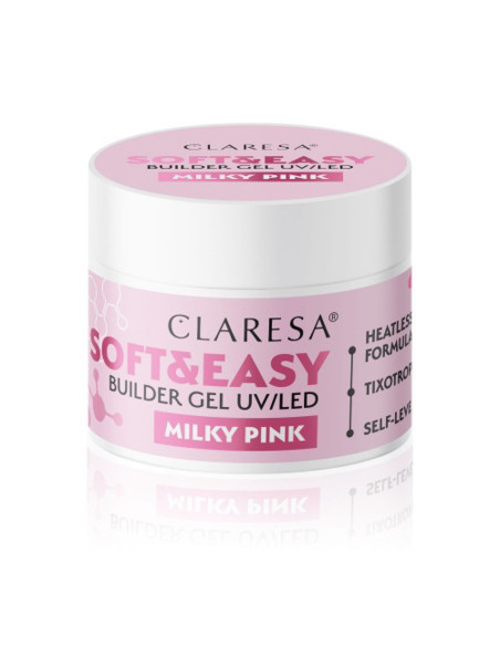 Claresa builder gel Soft & Easy gel milky pink 12g