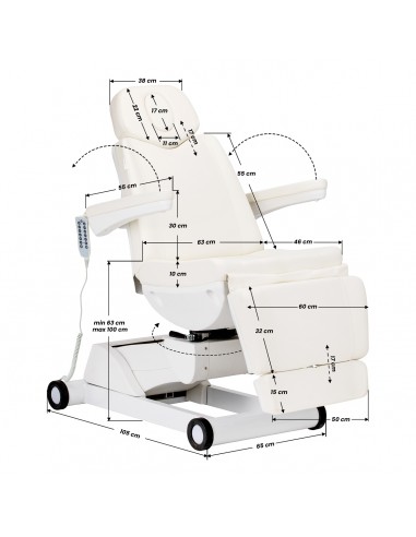 ELECTRIC COSMETIC SEAT AZZURRO 873 WHITE