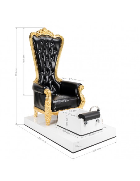 Pedicure station TRON black