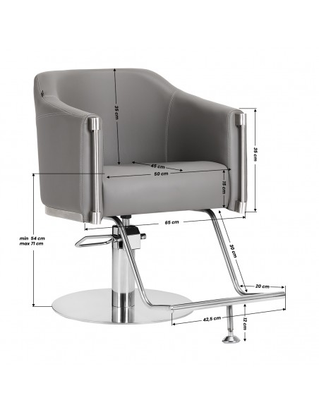 Gabbiano hairdressing chair Burgos grey