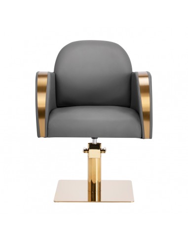 Gabbiano hairdressing chair Malaga gold grey