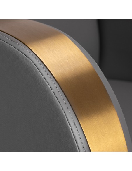 Gabbiano hairdressing chair Malaga gold grey