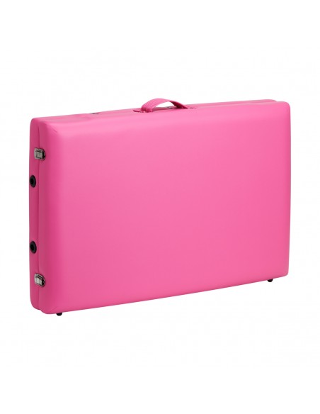 Folding massage table aluminum Activ Fizjo comfort 2 segment pink black aluminum