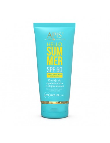 Apis hello summer spf 50 suncare emulsion with monoi oil 200 ml