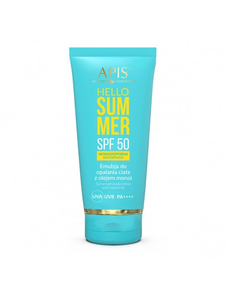 Apis hello summer spf 50 suncare emulsion with monoi oil 200 ml