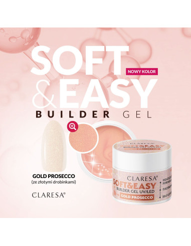 Claresa builder gel Soft&Easy gold prosecco 12g