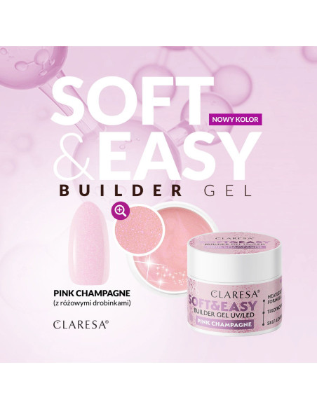 Claresa Soft&Easy building gel pink champagne 12g  