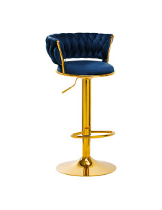 4Rico Bar Hocker QS-B313a navy velvet