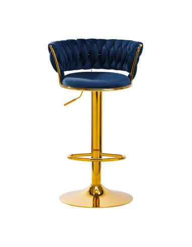 4Rico Bar Hocker QS-B313a navy velvet