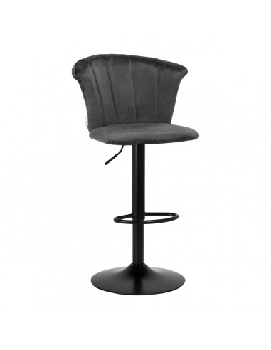 4Rico Bar Hocker QS-B801 gray velvet