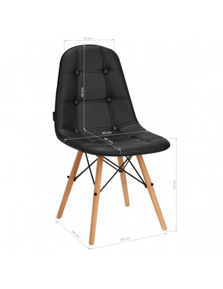4Rico Cosmetic chair QS-185 black