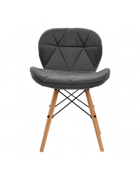 4Rico Cosmetic chair QS-186 gray velvet