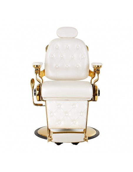 Gabbiano barber chair Francesco Gold white