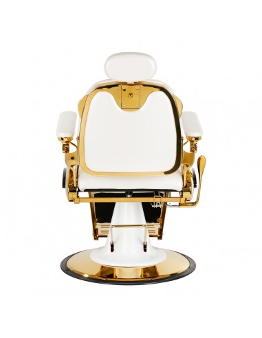 Gabbiano barber chair Francesco Gold white