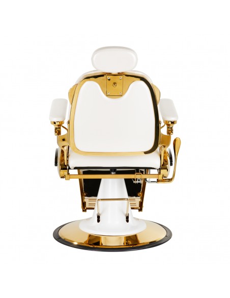 Gabbiano barber chair Francesco Gold white
