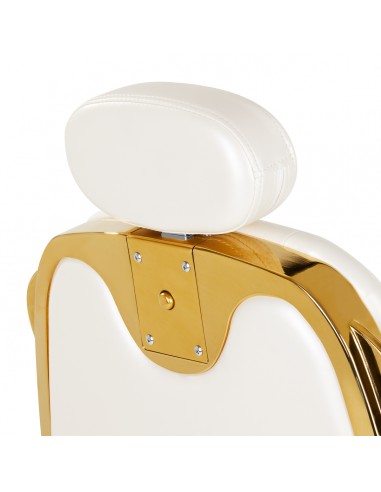 Gabbiano barber chair Francesco Gold white