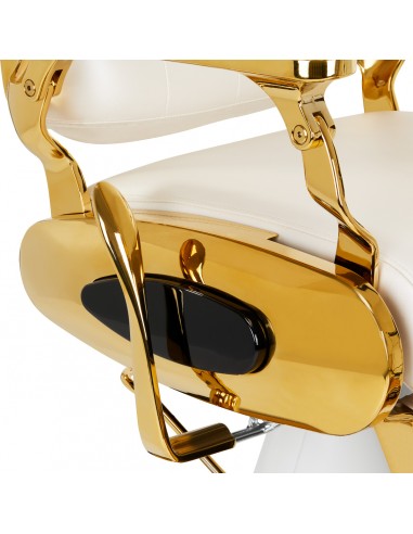 Gabbiano barber chair Francesco Gold white