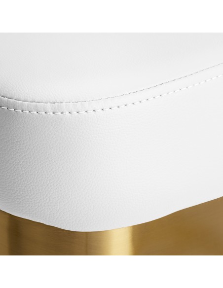 Gabbiano hairdressing chair Granda gold white
