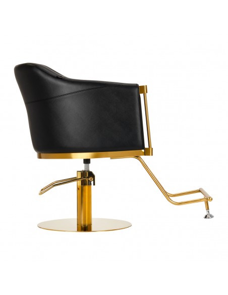 Hairdressing chair Burgos black gold  
