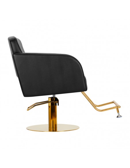 Hairdressing chair Gabbiano Turyn black gold