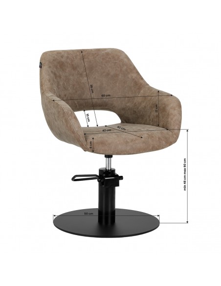 Hairdressing chair Gabbiano Sevilla old Brown