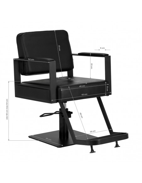 Hairdressing chair Gabbiano Modena Black