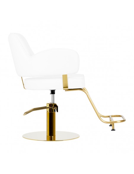 Hairdressing chair Gabbiano Linz NQ Gold White 