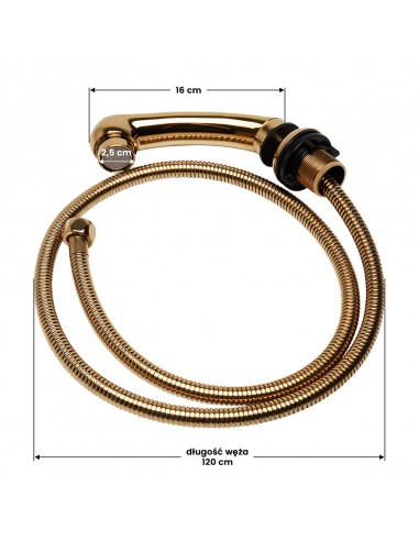 Hairdressing wash unit handset gold small