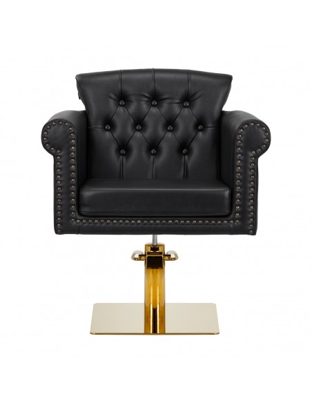 Gabbiano Berlin hairdressing chair, black and gold