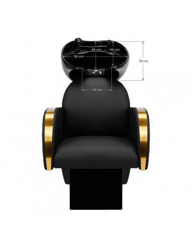 Gabbiano hairdressing wash unit Malaga gold and black