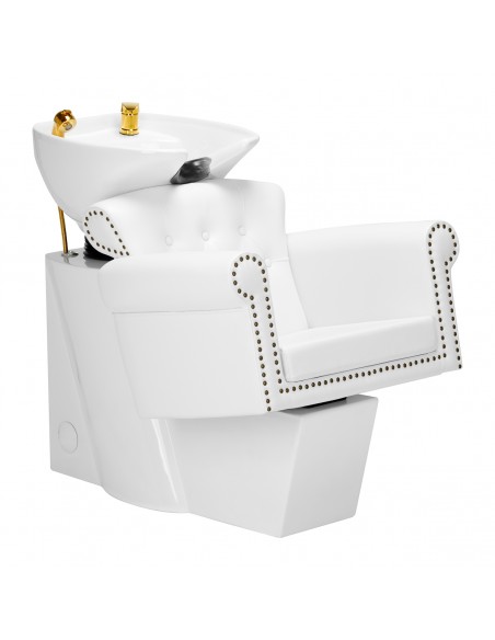 Gabbiano hairdressing wash unit Berlin gold white
