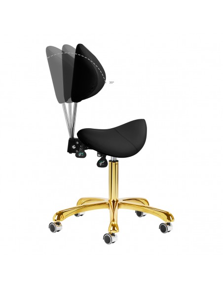 Giovanni cosmetic stool 1004 gold black