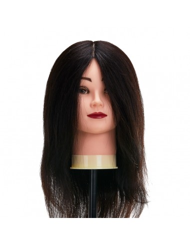 Gabbiano WZ1 hairdressing training head, natural hair, color 1, length 16"