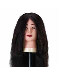 Gabbiano WZ1 hairdressing training head, natural hair, color 1, length 20"