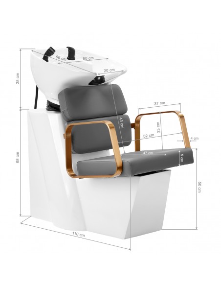 Gabbiano Porto-GM hair wash unit gray