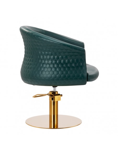 Gabbiano hairdressing chair Wersal gold bottle green