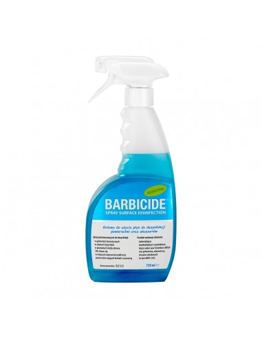Barbicide spray for disinfecting all surfaces, 750ml odorless