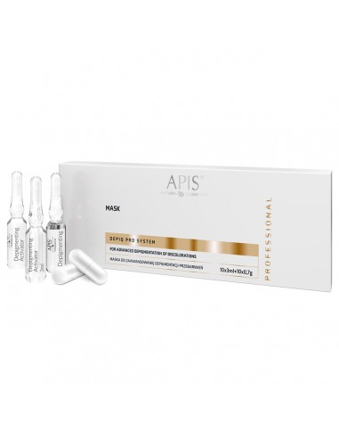 APIS DEPIQ PRO SYSTEM Mask for advanced depigmentation of hyperpigmentation, 10x3ml + 10x0,7g