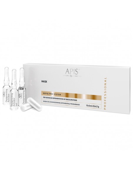 APIS DEPIQ PRO SYSTEM Mask for advanced depigmentation of hyperpigmentation, 10x3ml + 10x0,7g
