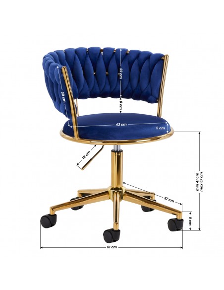4Rico swivel chair QS-GW01G navy blue