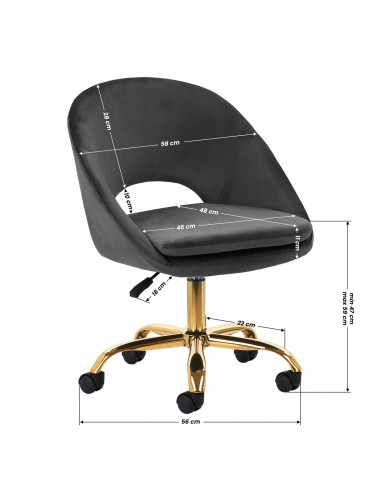 4Rico swivel chair QS-MF18G gray