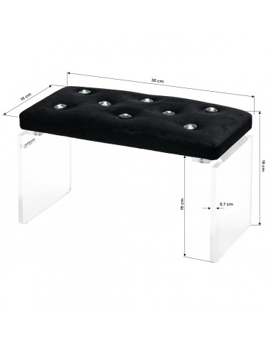 Momo Diamond manicure support stand Velour Black