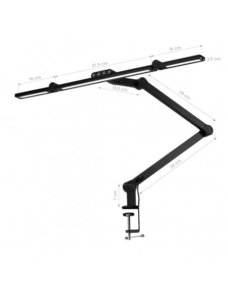 Glow L03 tabletop treatment lamp black
