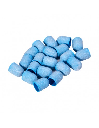 Exo blue med abrasive cap 10mm /220 20pcs Hard Cap