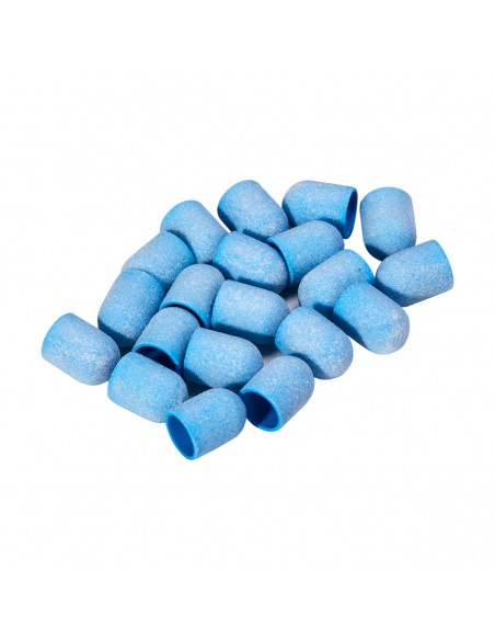 Exo blue med abrasive cap 10mm /220 20pcs Hard Cap